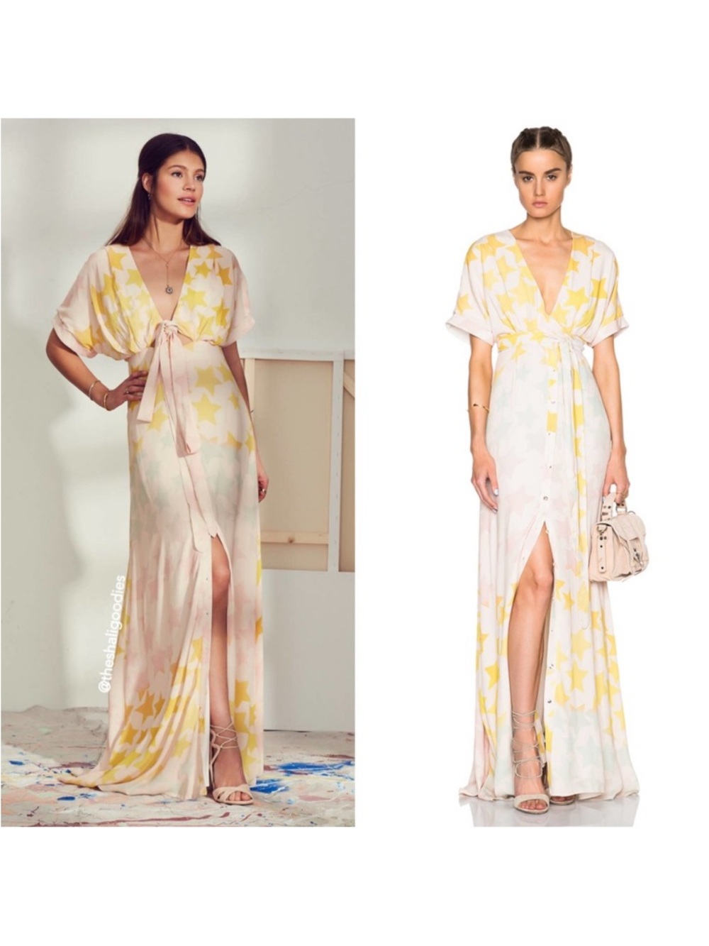 Mara Hoffman Star Blast Tie Front Maxi Dress 4 - Picture 11 of 11